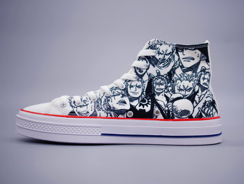 Roronoa Zoro High Top Canvas Sneakers - One Piece