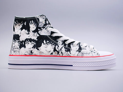 Inosuke Hashibira High Top Canvas Sneakers - Demon Slayer