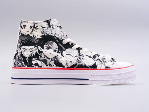 Tanjiro Kamado High Top Canvas Sneakers - Demon Slayer