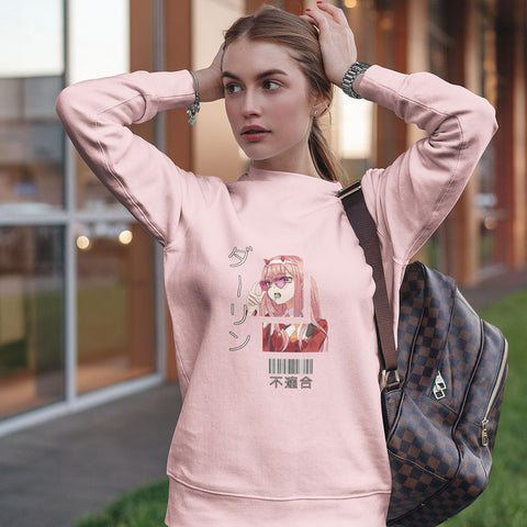 Misfit Zero Two Sweatshirt - Darling in the Franxx - Anime x Sneakers - Anime Shoes